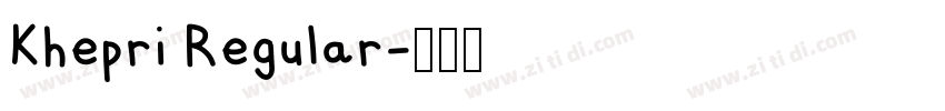 Khepri Regular字体转换
